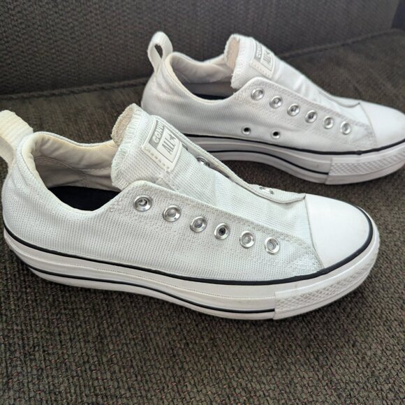 Converse White Athletic Shoes - Picture 2 of 8